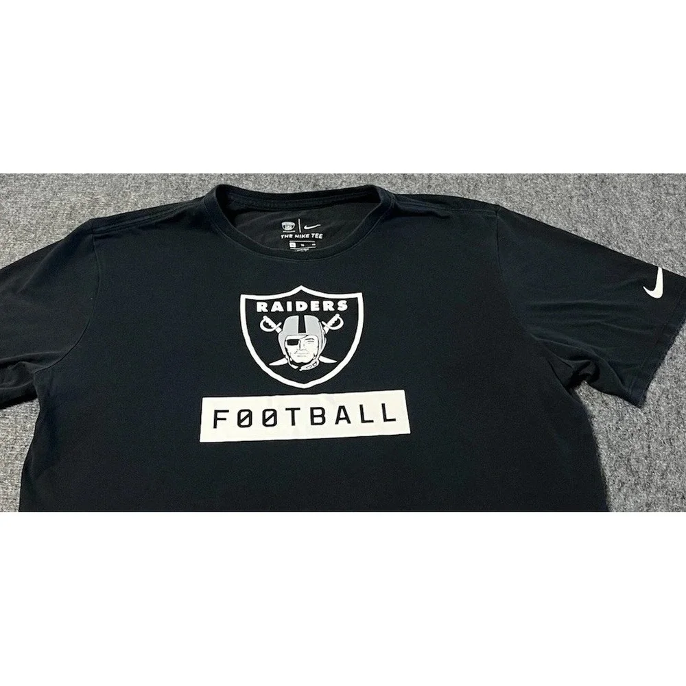 Nike Shirt Men's Size XL Oakland Raiders Dri-fit‎  Black NFL Equipment